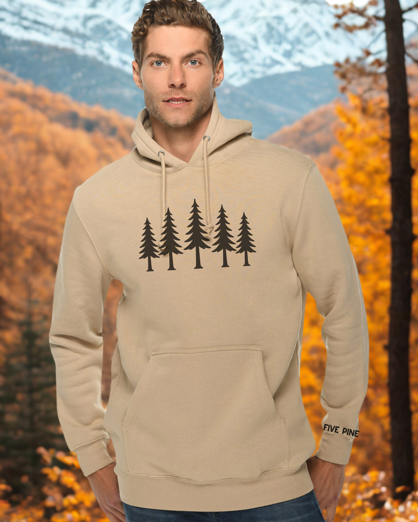 Five Pine Trees w/ Sleeve Hoodie