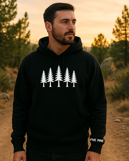 Five Pine Trees w/ Sleeve Hoodie